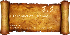 Birkenheuer Olinda névjegykártya